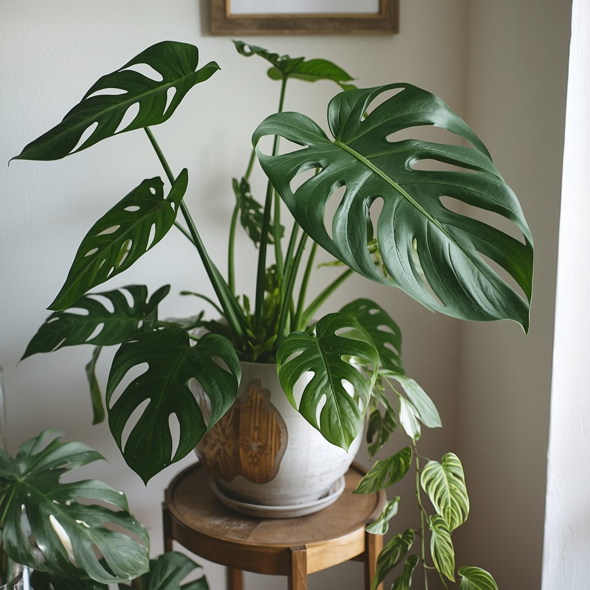 Monstera Deliciosa in decorative pot